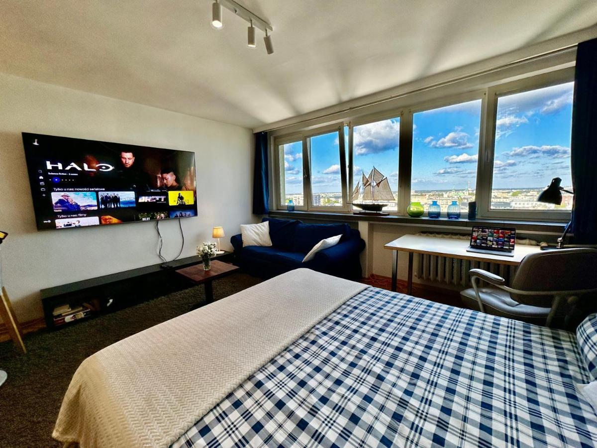 Super Apartament White Warszawa 2X Metro Scisle Centrum Wifi 300 Mbs New Luaran gambar